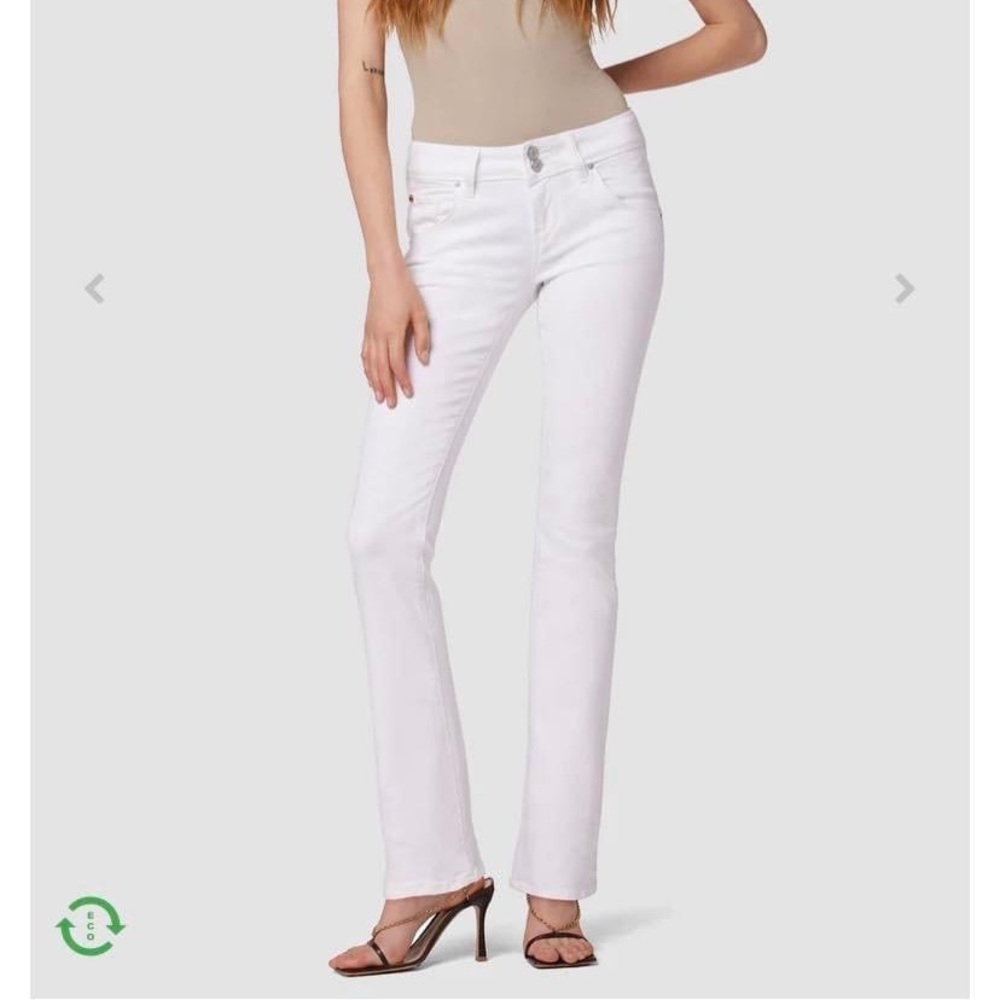 Hudson Signature White Boot Cut Jeans